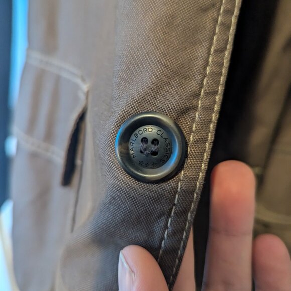 MARLBORO CLASSICS - Long brown coat - Sz S (fits large) - Picture 8 of 11